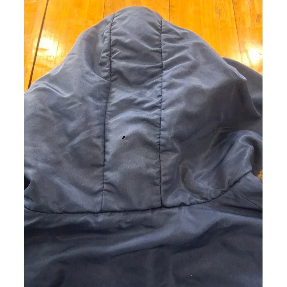 VTG Mens Unitog Union Bomber Jacket Fur Hood Mens Large 42R Blue Orange 1960's